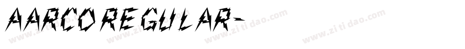 Aarco Regular字体转换